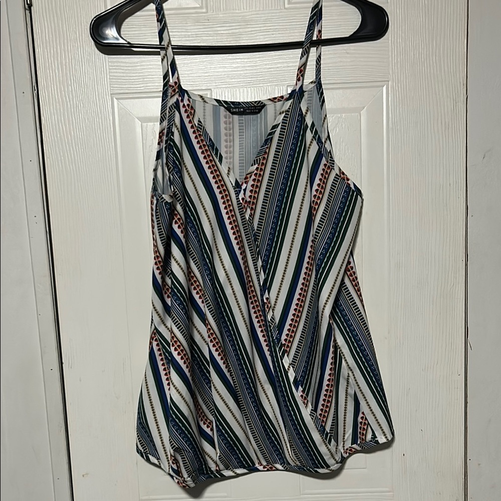 Striped V-Neck Cami Top